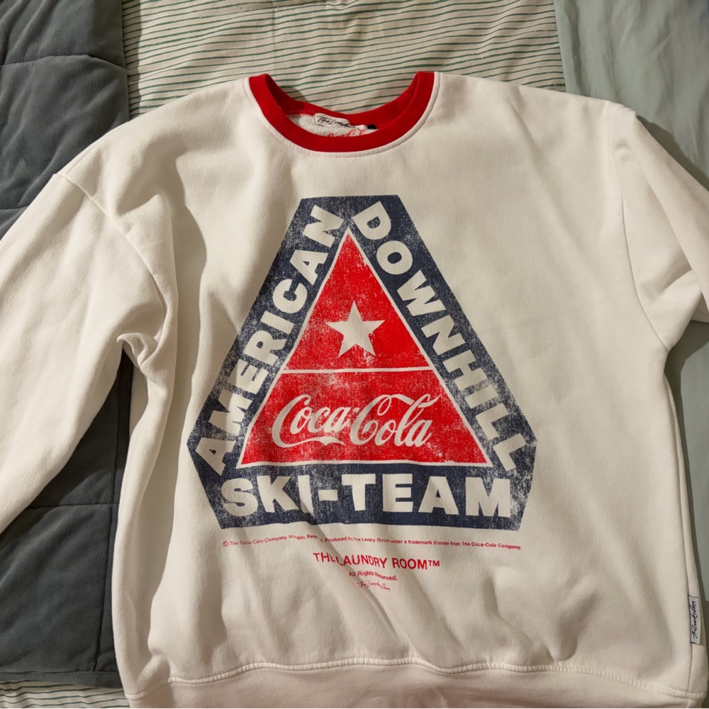 The Laundry Room White and Red Ski Team Sweatshirt